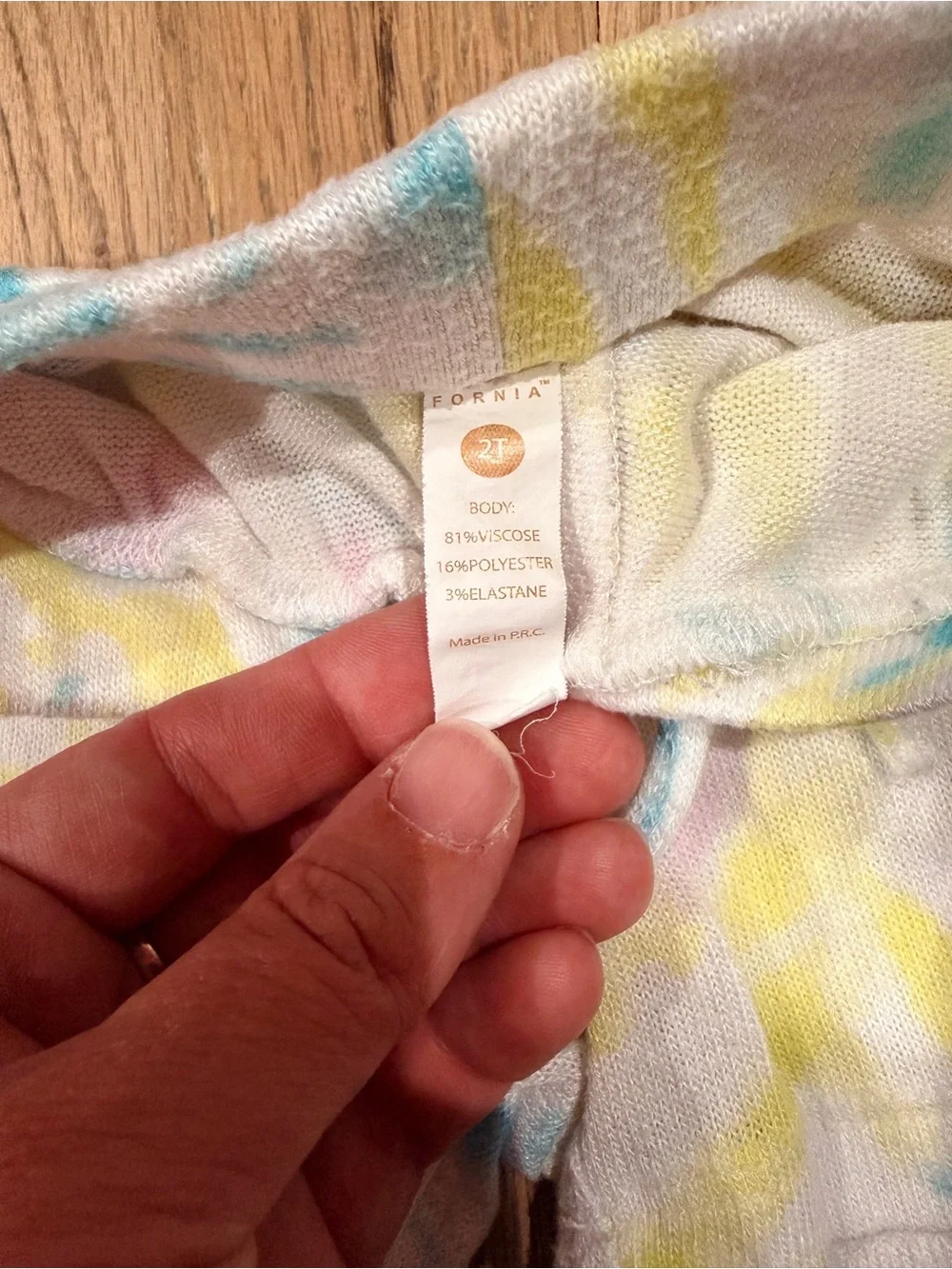 Denny’s Fornia brand toddler girl tie dye shorts